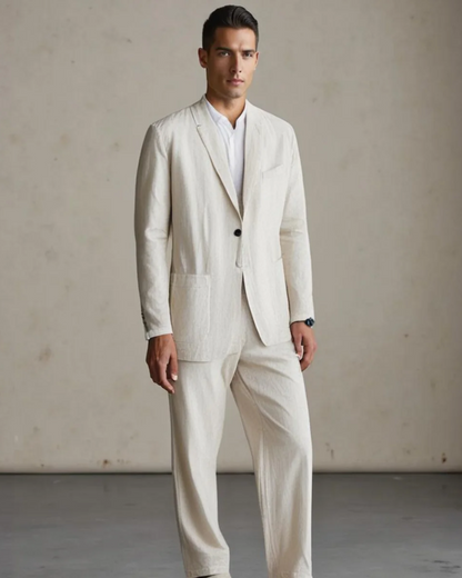 Completo Lino Uomo Stile Elegante