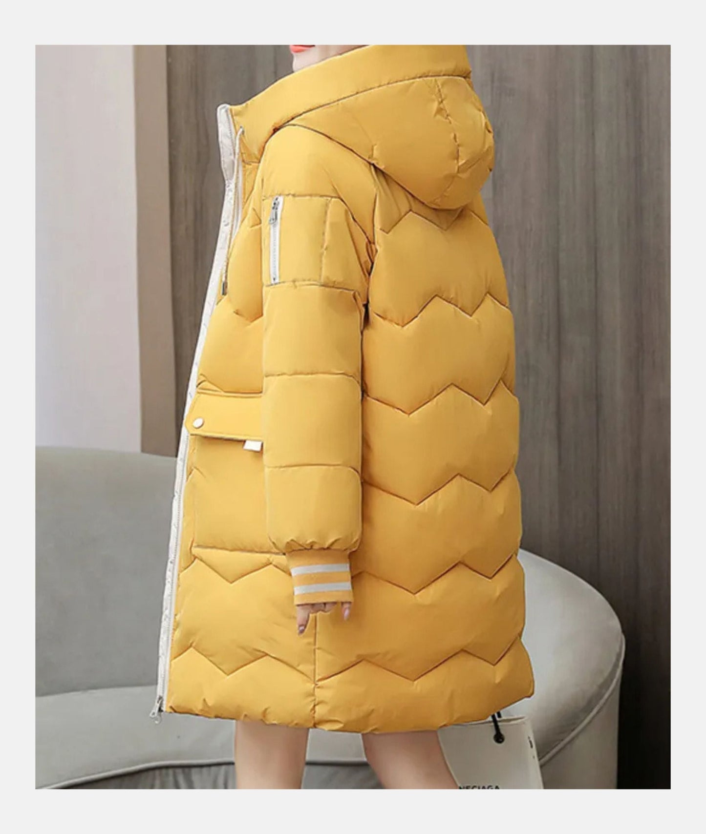 Giacca Invernale Donna Elegante Vestibilità Slim