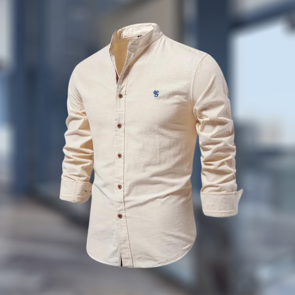 Camicia Uomo Colletto alla Coreana Casual