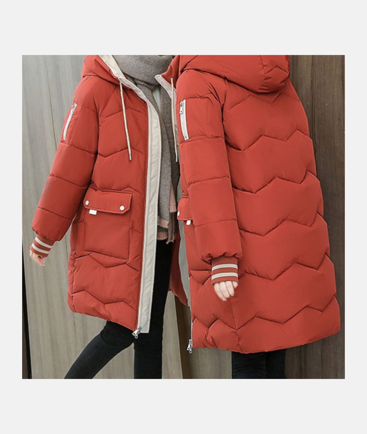 Giacca Invernale Donna Elegante Vestibilità Slim