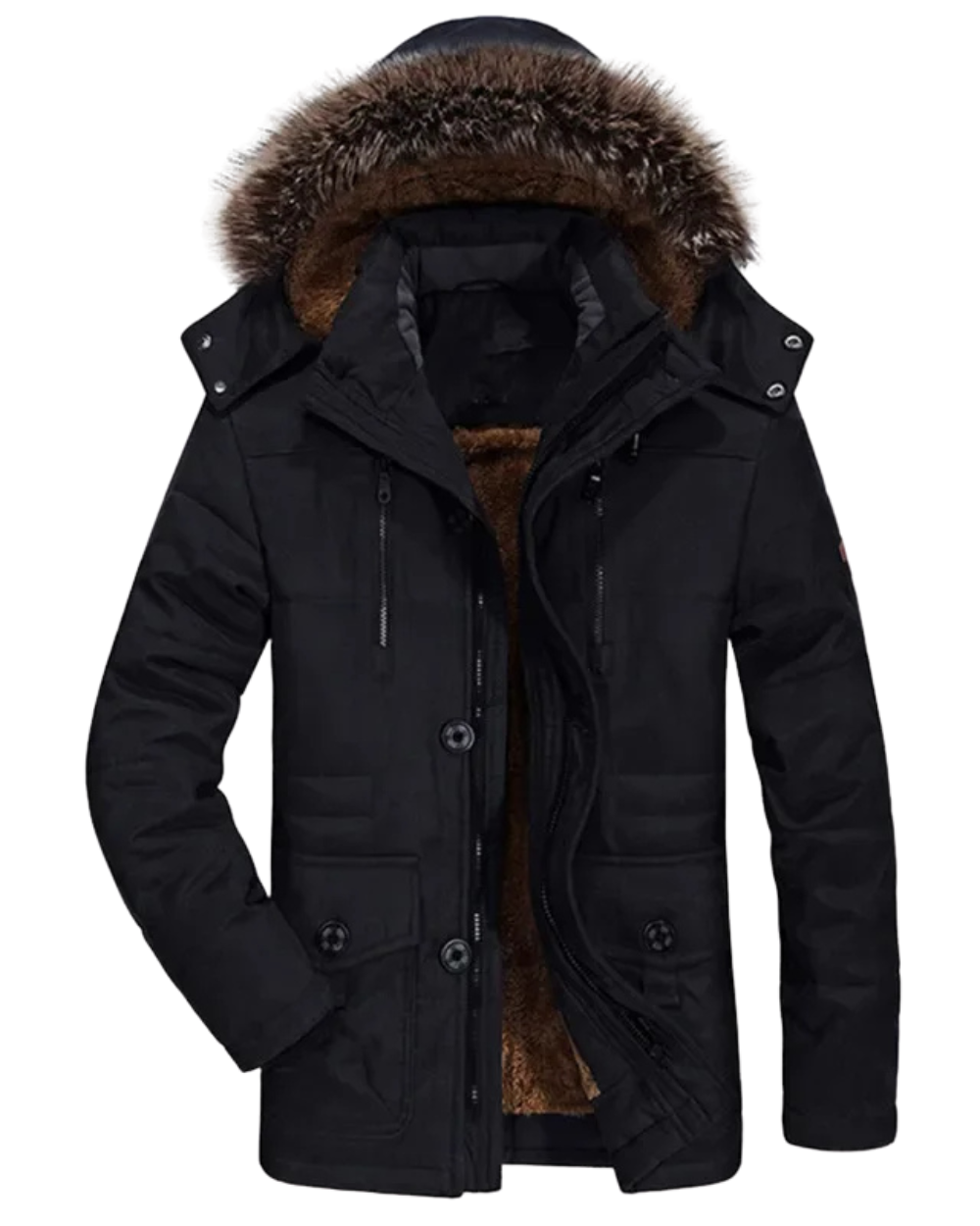 Felpa con Cappuccio Uomo in Cotone Stile Giacca Invernale - Brentozzi