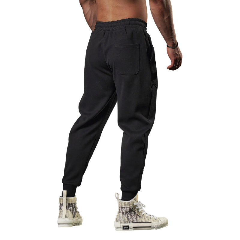 Pantaloni Jogging Uomo Fleece Leggero Cargo Taglio Tapered