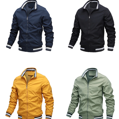 Giacca Bomber Uomo Stile Classico Vestibilità Regular