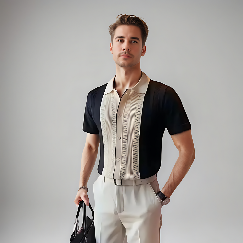 Camicia Uomo Manica Corta Classica Cotone