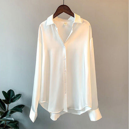 Blusa Donna in Satin Manica Lunga - Brentozzi