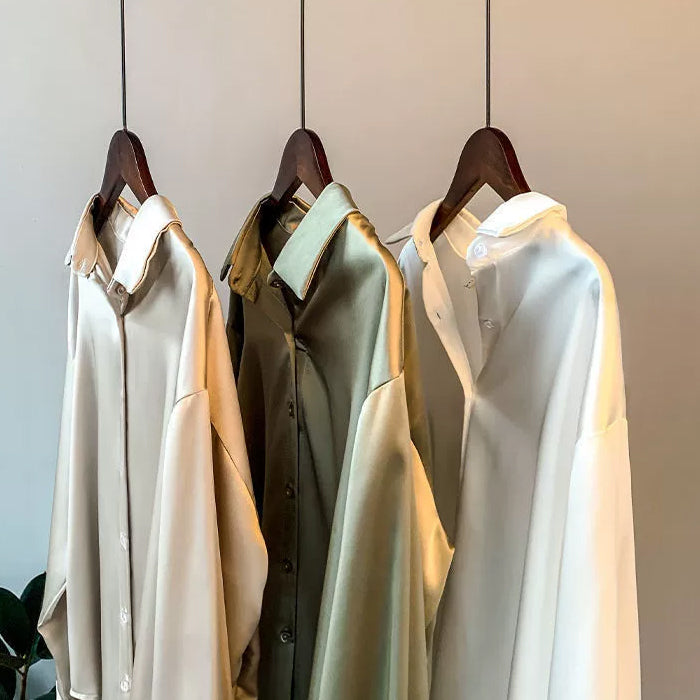 Camicia Donna Formale Manica Lunga Colletto Vestibilità Ampia