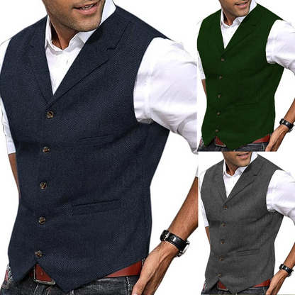 Gilet Tradizionale Uomo Classico Vestibilità Regolare