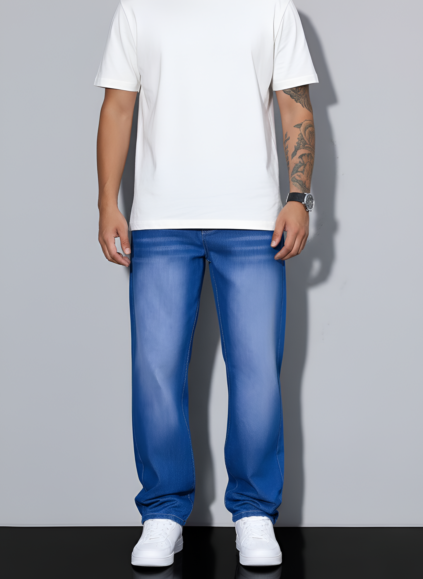 Jeans Uomo Denim Cotone Casual Regular Fit - Vesarelli