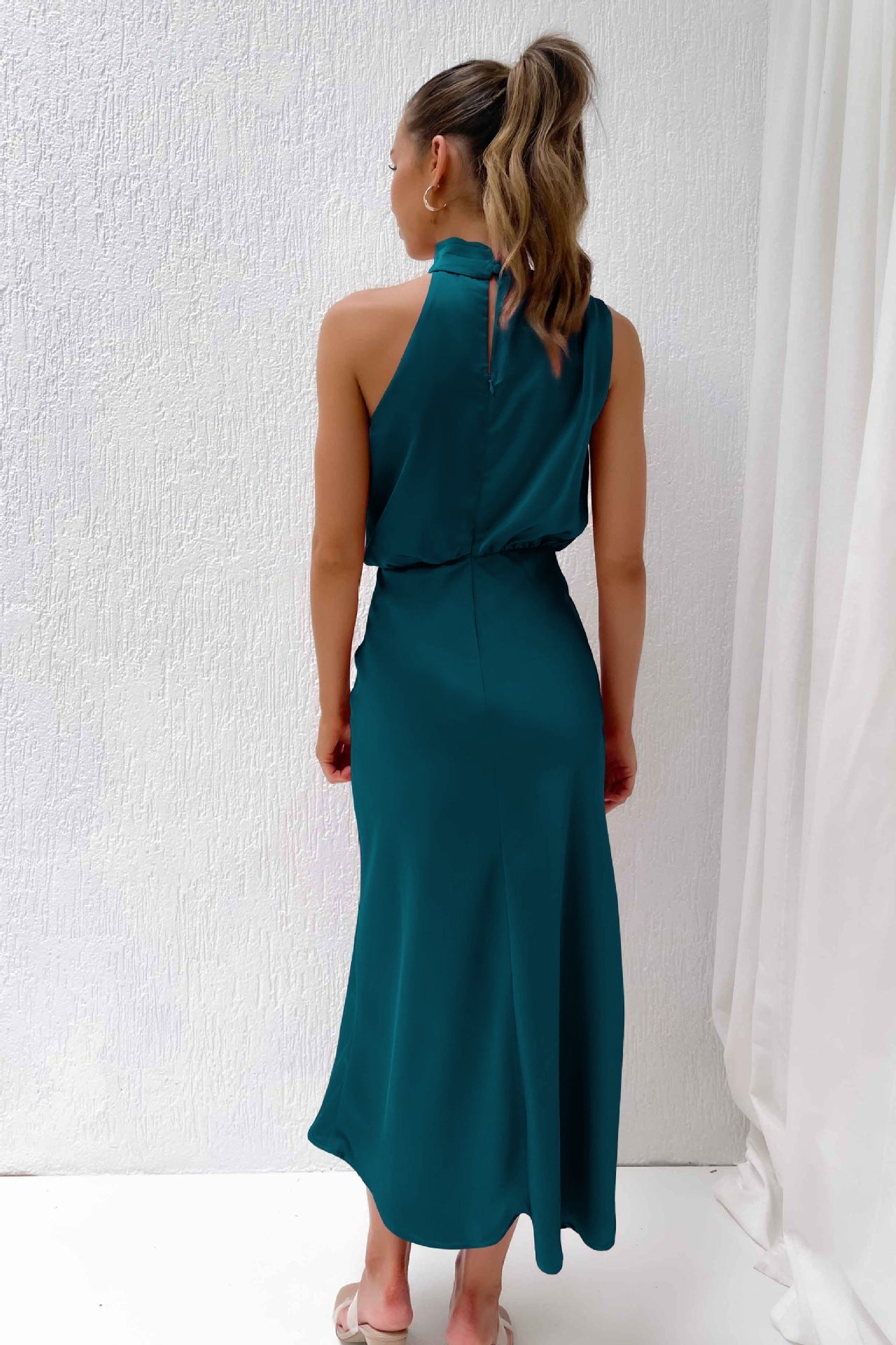 Vestito Lungo in Raso Elegante Per Donna | Veloria