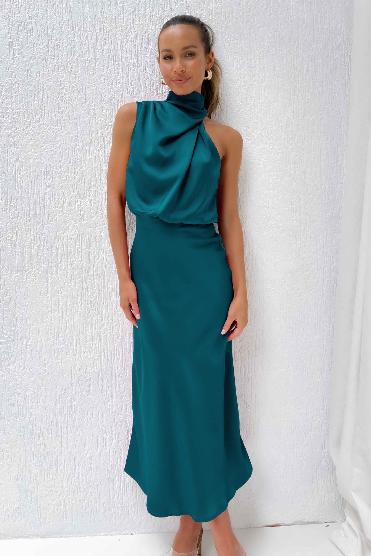 Vestito Lungo in Raso Elegante Per Donna | Veloria