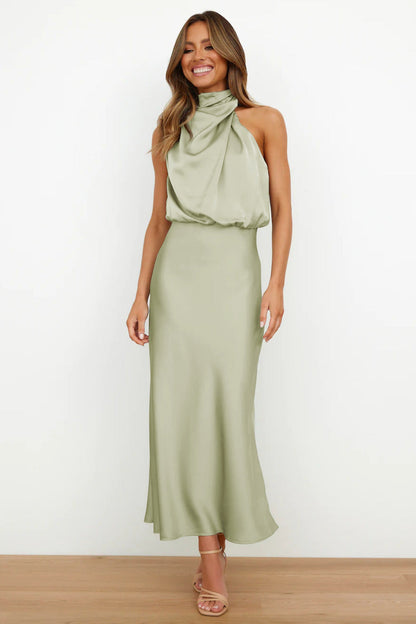 Vestito Lungo in Raso Elegante Per Donna | Veloria