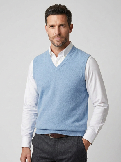 Vesto | Gilet Uomo Scollo a V Maglia Slim Fit Senza Maniche 7