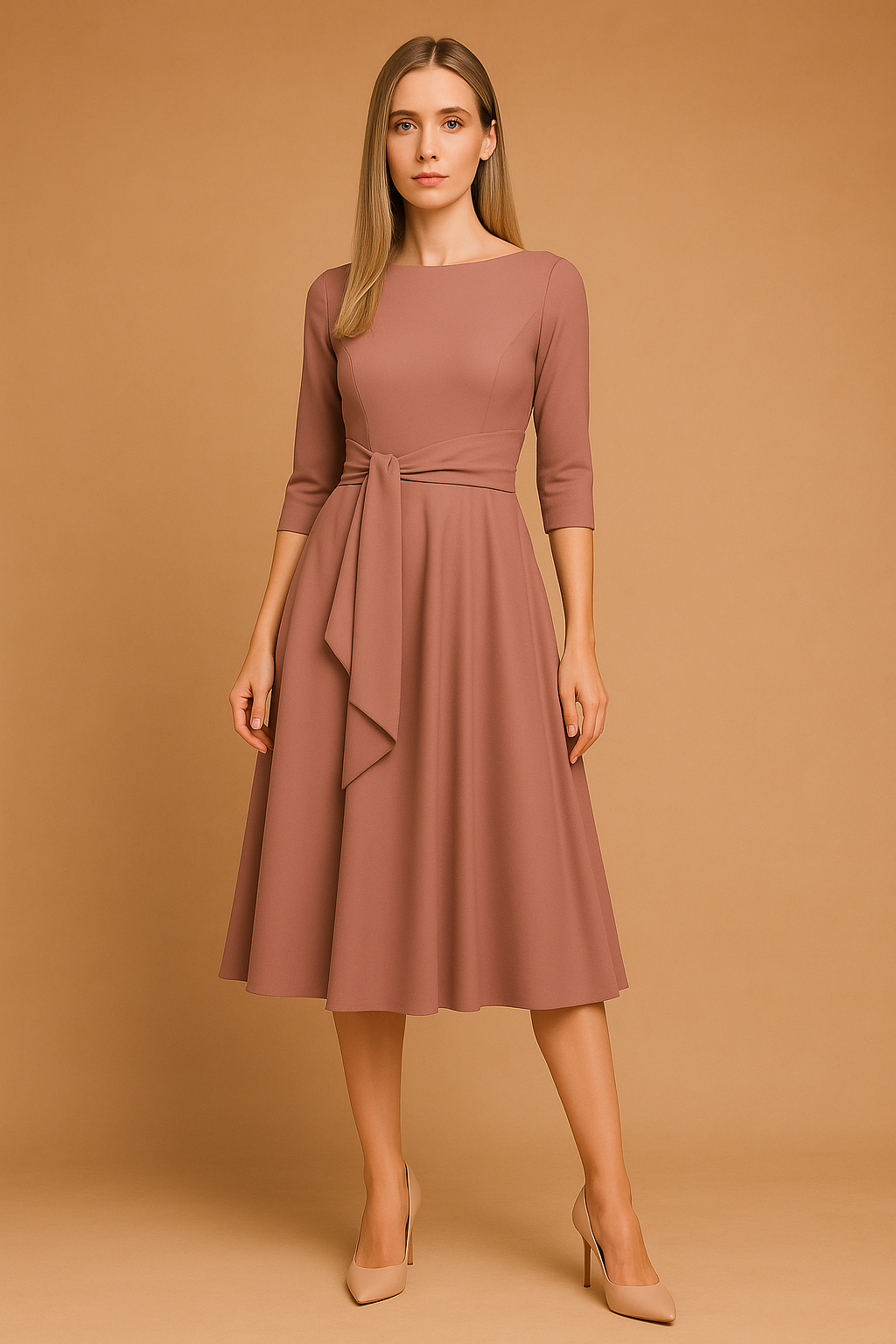 Viola | Elegante camicetta midi con fiocco 1
