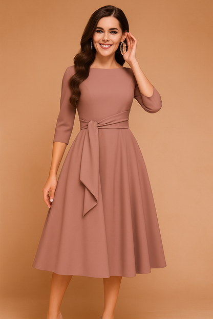 Viola | Elegante camicetta midi con fiocco 2