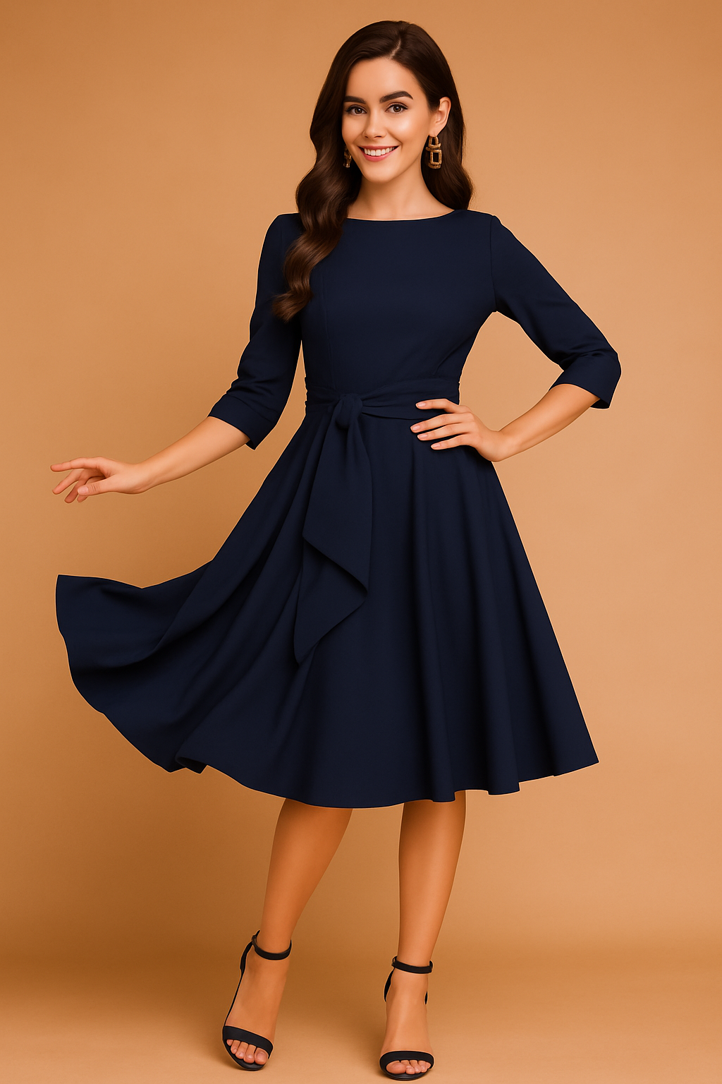 Viola | Elegante camicetta midi con fiocco 3