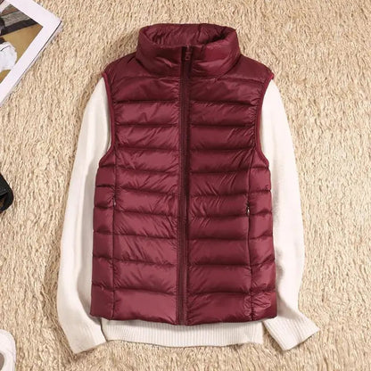 Virel | Gilet Puffer Donna Trapuntato Con Zip Collo Alto 14