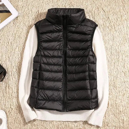Virel | Gilet Puffer Donna Trapuntato Con Zip Collo Alto 3