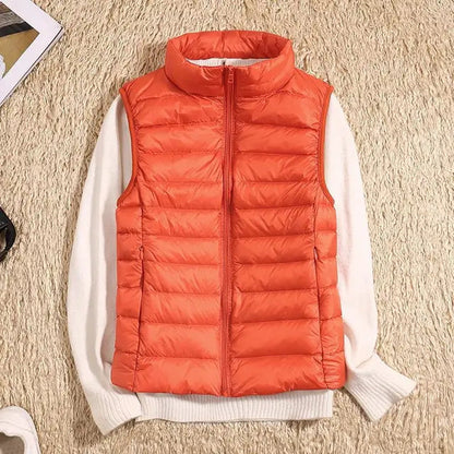 Virel | Gilet Puffer Donna Trapuntato Con Zip Collo Alto 7