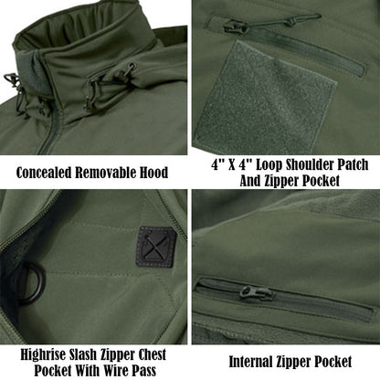 Giacca Softshell Uomo Impermeabile Antivento Outdoor