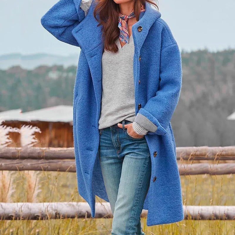 Cappotto Lungo Donna in Corda Vestibilità Classica