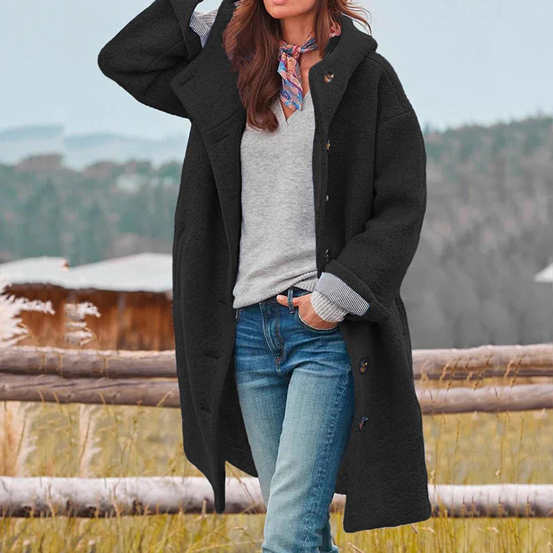 Cappotto Lungo Donna in Corda Vestibilità Classica