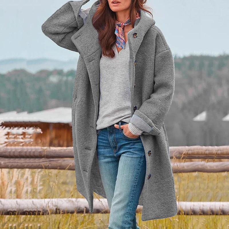 Cappotto Lungo Donna in Corda Vestibilità Classica