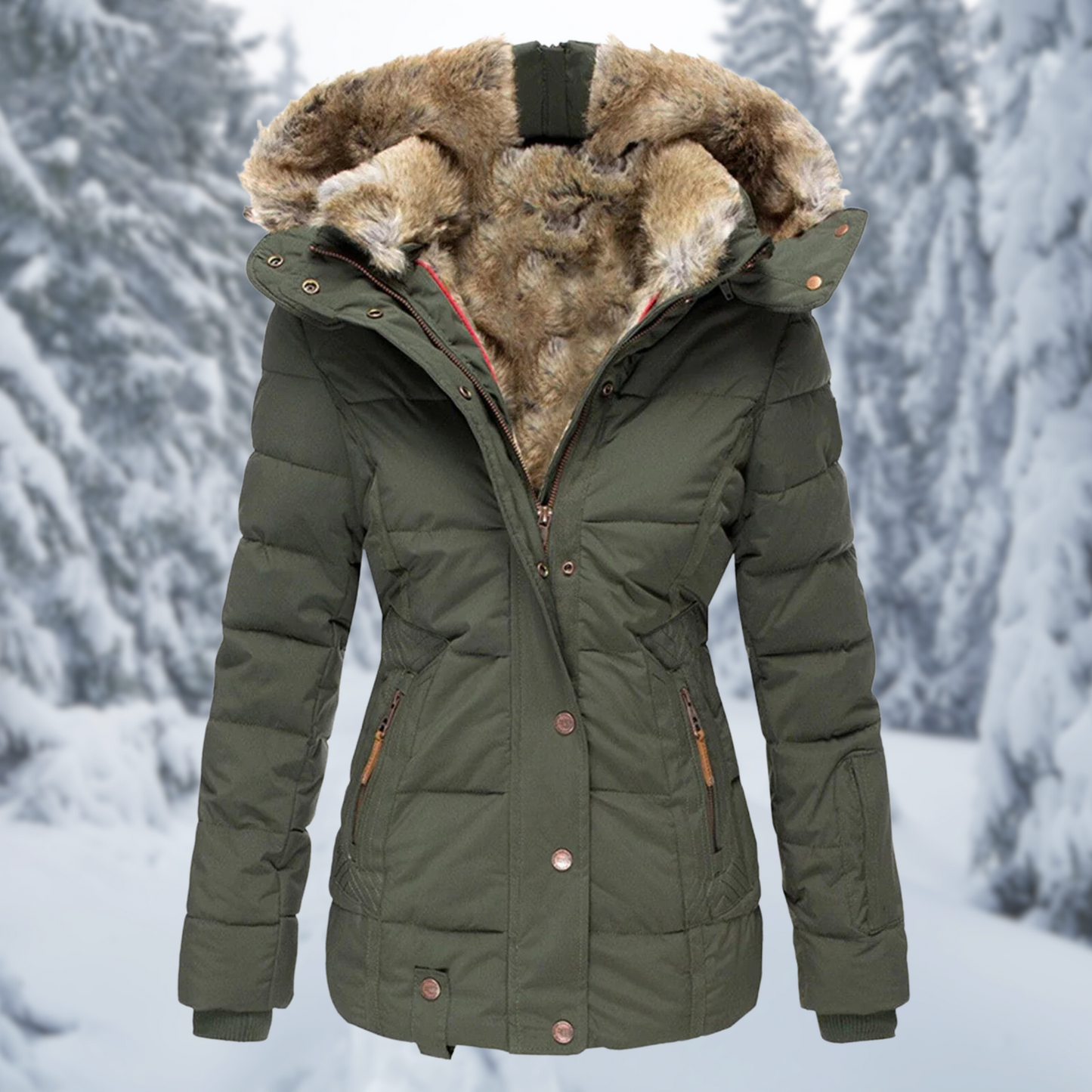 Giacca Invernale Donna Elegante Calda