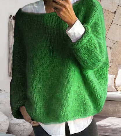 Maglione Donna Oversize Lavorato a Maglia Manica Lunga