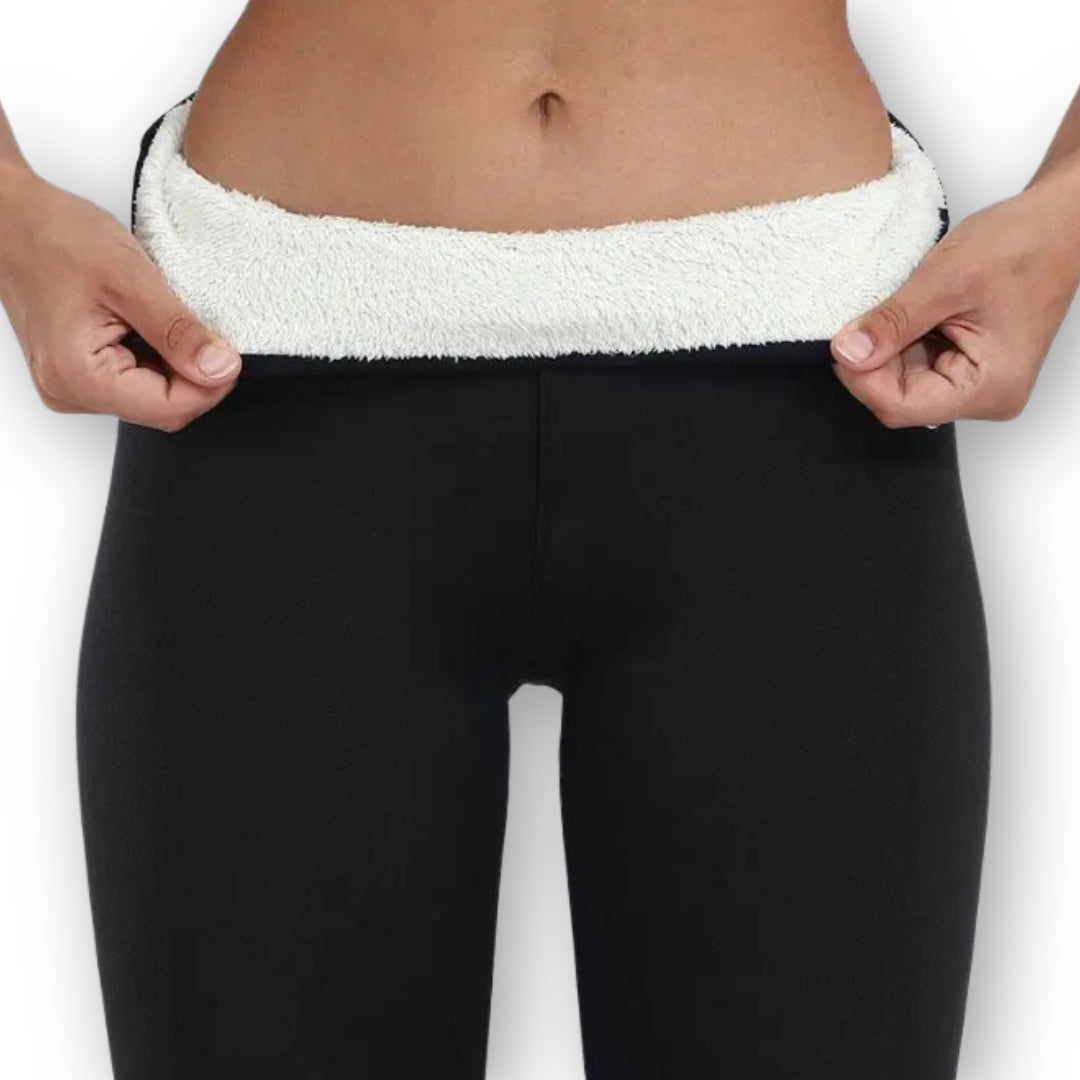 Leggings Donna in Pile Opaco Vita Elastica - Brentozzi