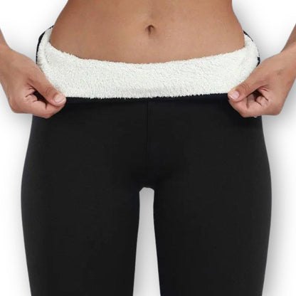 Leggings Donna in Pile Opaco Vita Elastica - Brentozzi