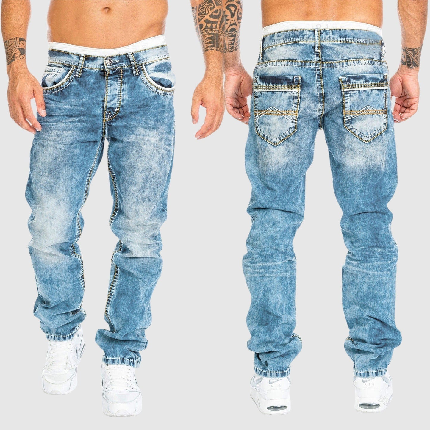 Jeans Uomo Taglio Largo Vestibilità Comoda