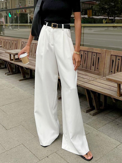 Pantaloni Donna Larghi con Cintura - Brentozzi