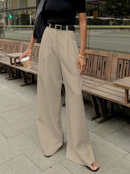 Pantaloni Donna Larghi con Cintura
