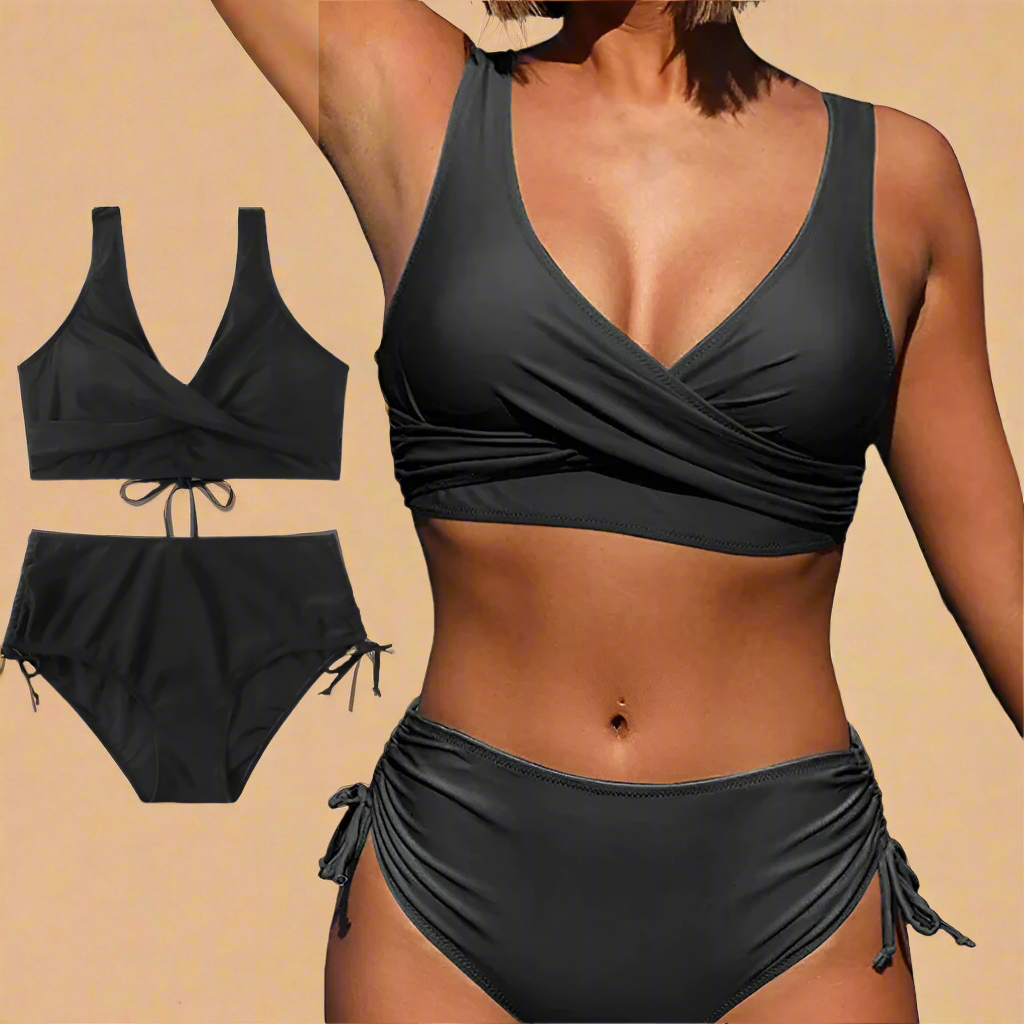 Bikini Donna Arricciato Scollo Profondo - Vesarelli