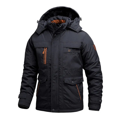 Giacca Invernale Uomo con Cappuccio Staccabile Tessuto Robusto