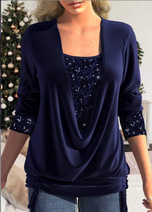 Camicia Donna con Tessuto Strutturato Regular Fit