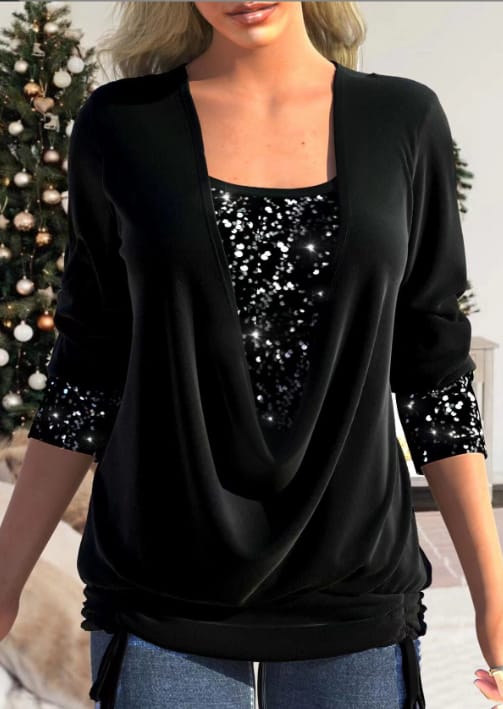 Camicia Donna con Tessuto Strutturato Regular Fit