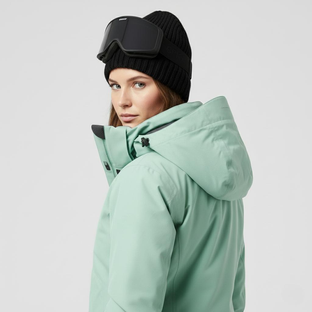 Completo Sci Donna Giacca con Cappuccio e Pantaloni Abbinati