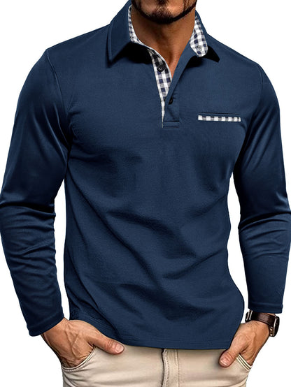 Polo Uomo Manica Lunga Stile Casual