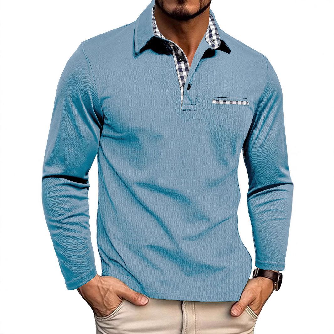 Polo Uomo Manica Lunga Stile Casual