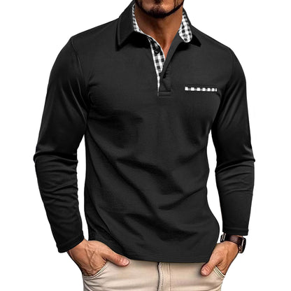 Polo Uomo Manica Lunga Stile Casual