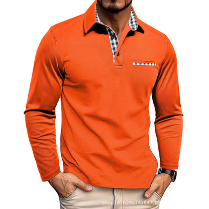 Polo Uomo Manica Lunga Stile Casual