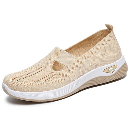 Mocassini Donna Slip-On Tessuto Lavorato a Maglia Dettaglio Catena - Vesarelli