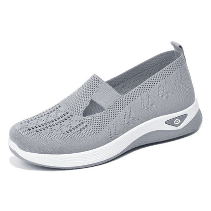Mocassini Donna Slip-On Tessuto Lavorato a Maglia Dettaglio Catena