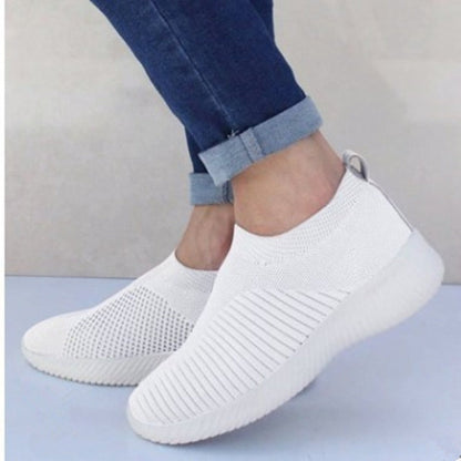 Sneakers Slip-On Donna Maglia Gomma Traspirante Comfort Prolungato