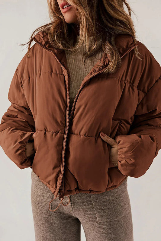 Giacca Imbottita Donna con Zip e Tasche Laterali - Brentozzi