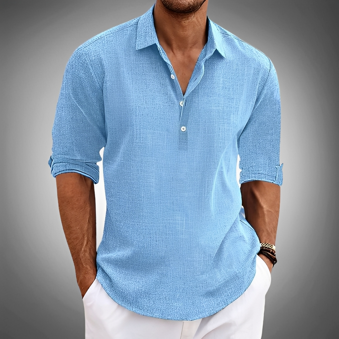 Camicia Uomo Classica Estiva Manica Lunga - Brentozzi