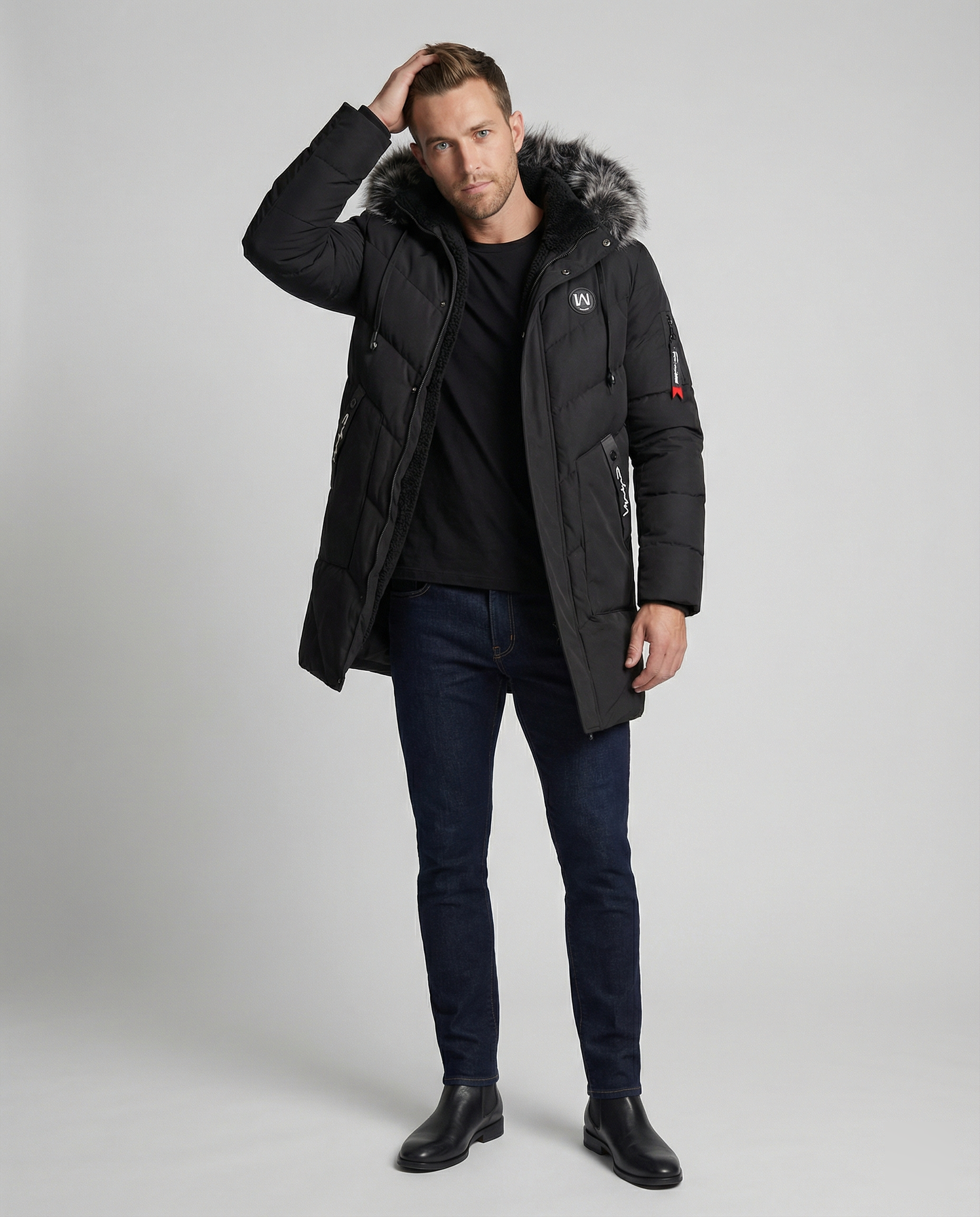 Cappotto Invernale Uomo Stile Elegante Caldo