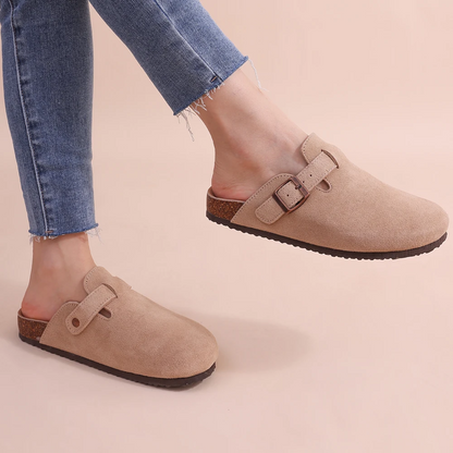 Sandali Donna in Suede Plantare Comfort Regolabile