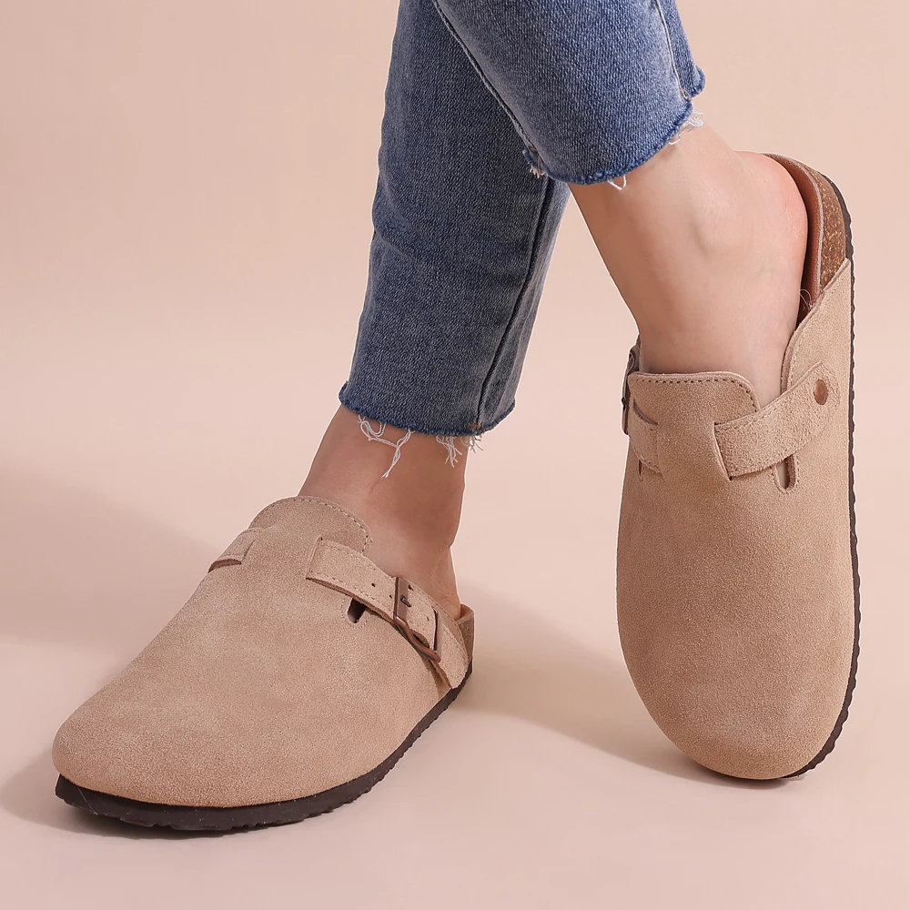 Sandali Donna in Suede Plantare Comfort Regolabile - Brentozzi